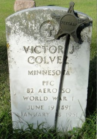 Fichier:Sépulture de Victor Colvez Spring Lake Cemetery Prior Lake, Scott County, Minnesota, USA .png