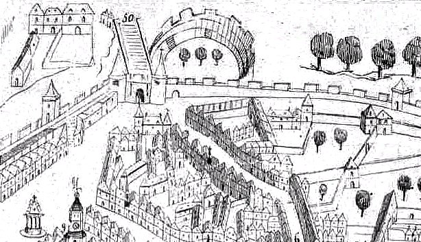 Fichier:Plan de 1616 (Porte aux Foulons).jpg