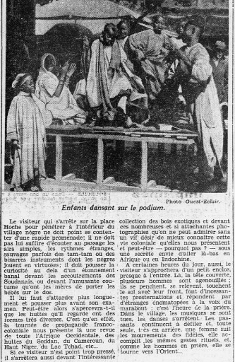 L'Ouest-Eclair 1er mai 1929, témoigne de cet exotisme attrayant pour la population rennaise
