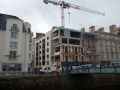 Les travaux en cours pour le projet « Passerelle Saint-Germain », vue générale depuis la Place Saint-Germain... - 21 Février 2023