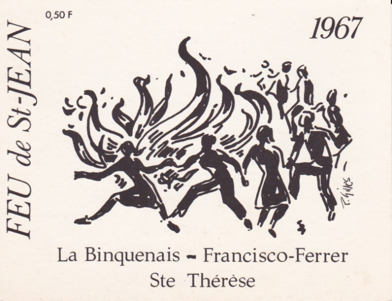 Fichier:Feu de la Saint Jean 1967 dessin de Pierre Gilles.jpg