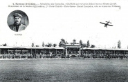 EMR 3 - Aérodrome des Gayeulles - Garros sur monoplan Blériot . . . vole au dessus des Tribunes. Coll. YRG et AmR 44Z0437