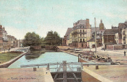 Canal d'Ille & Rance, Quai d'Ille et Rance à gauche. Carte postale Verger (L.V.617). Coll. YRG et amZ2264