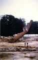 Dynamitage de la cheminée des imprimeries Oberthür le 25 août 1987