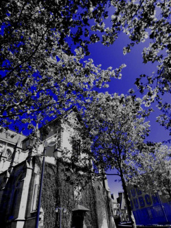 Il fait toujours beau en bretagne... Ciel bleu a l Eglise Saint-Aubin.jpg