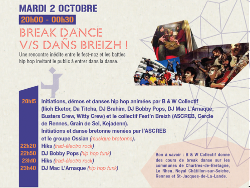 En amont de Fest'n Breizh, Break Danse VS Dans Breizh [lien].
