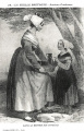 Costume d'autrefois. La Laitière de Rennes. Reproduction en carte postale par Vassellier d'une gravure de F.-H. Lalaisse. Coll. YRG