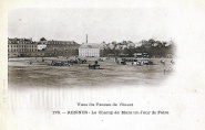 Vues du Réseau de l'Ouest. 176 - Rennes - Le Champ de Mars un jour de Foire. Carte postale J.L. Edit., Paris. Coll. YRG