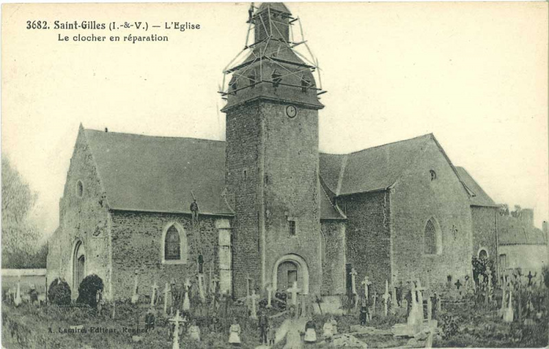 Fichier:Saint-Gilles-Eglise Clocher-en-reparation.jpg
