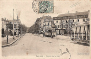 Avenue de la Gare. Carte postale éditée par Espinasse, Rennes, voyagé 1904. Coll. YRG