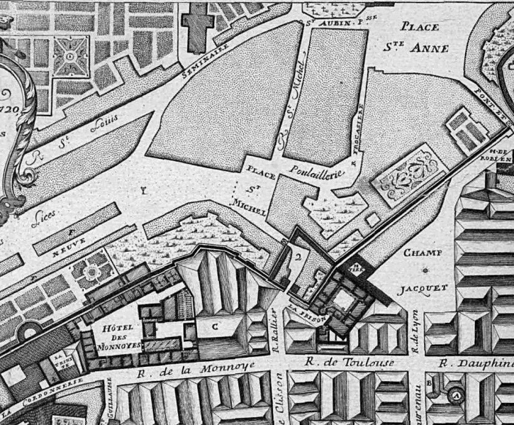 Fichier:Plan de 1726 (Place St Michel - Champ Jacquet).jpg
