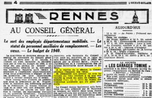 Gallica Ouest-Eclair 10 novembre 1939