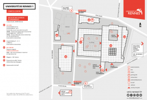 Plan du campus centre de l'université Rennes 1
